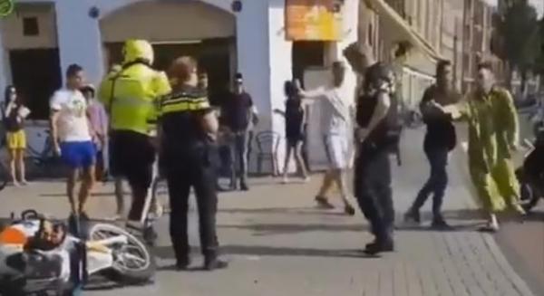 بالفيديو ..عشرات رجال الشرطة في هولندا لتوقيف مغربي