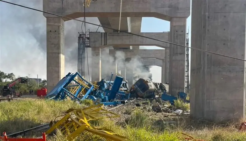 مأساة قطار في تايلاند.. مقتل 22 شخصاً بعد سقوط رافعة على سكة حديد ضمن مشروع صيني ضخم