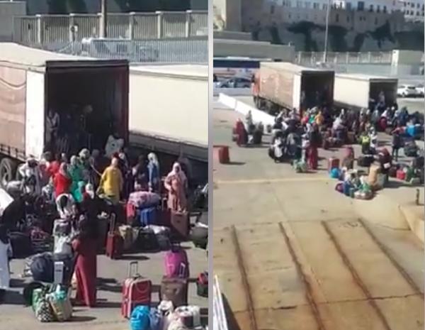 ميناء طريفة: شاهد الظروف المزرية لنقل النساء العاملات بالحقول الإسبانية