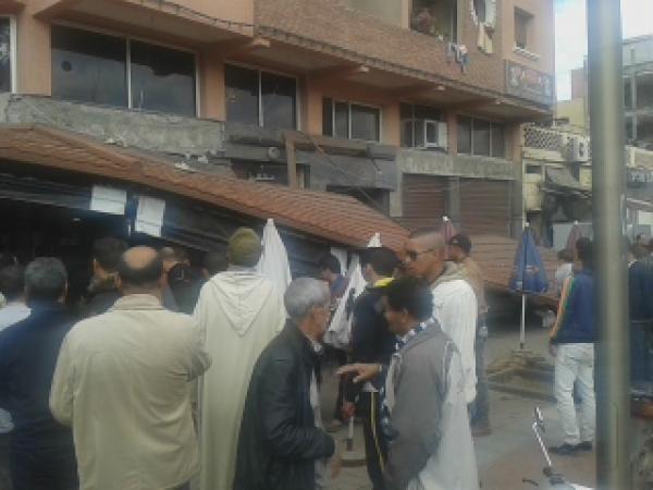 عاااجل..كارثة...سقوط سقف مقهى ونقل ضحية في حالة خطيرة للمستعجلات