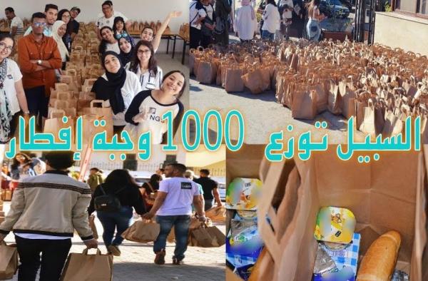 برافو..شباب يوزعون 1000 وجبة إفطار على فقراء وعابري السبيل