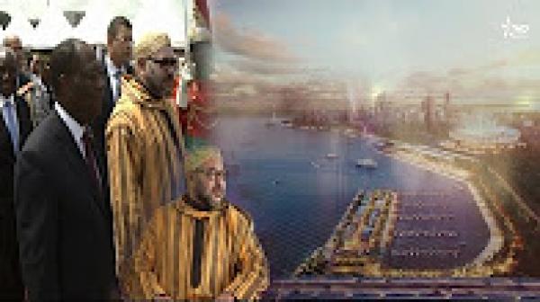 الملك محمد السادس يترأس رفقة الرئيس الايفواري حفل تقديم سير الأشغال في مشروع "خليج كوكودي"