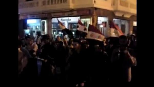 جماهير تطوان تتضامن مع الشعب السوري