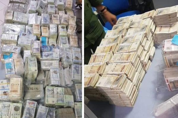 ضبط مبالغ ضخمة من العملة الصعبة داخل سيارة بمعبر سبتة (صور)