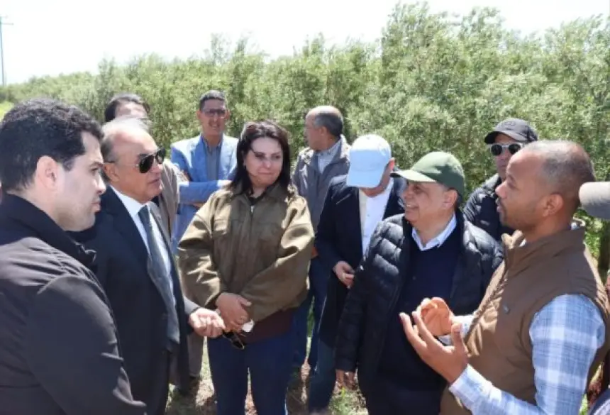 عامل قلعة السراغنة يزور رفقة مسؤولين ضيعتين نموذجيتين