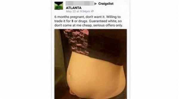 أم تعرض جنينها للبيع مقابل مخدرات  في إعلان على الإنترنت
