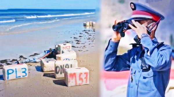 مرة أخرى: شاطئ الصخيرات يلفظ كميات من الحشيش والحادث يستنفر مصالح الدرك الملكي