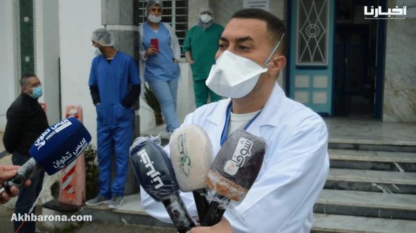 لحظة خروج أصغر حالة مصابة بكوفيد 19 من مستشفى تطوان