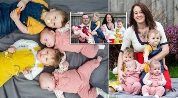 بريطانية تتحدى توقعات الأطباء وتلد مجموعتين من التوائم خلال قرابة عام واحد