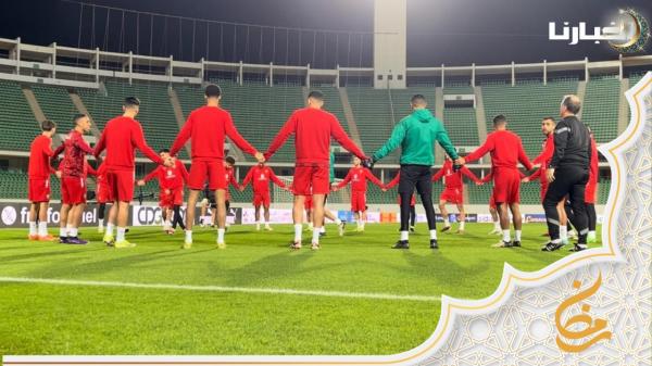 لقطات طريفة من تداريب المنتخب الوطني