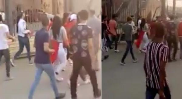 تحرش جماعي بمشجعات مغربيات بعد مباراة ناميبيا (فيديو)