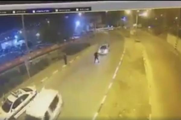 شاهد لحظة دهس شرطي إسرائيلي بمدينة الناصرة المحتلة