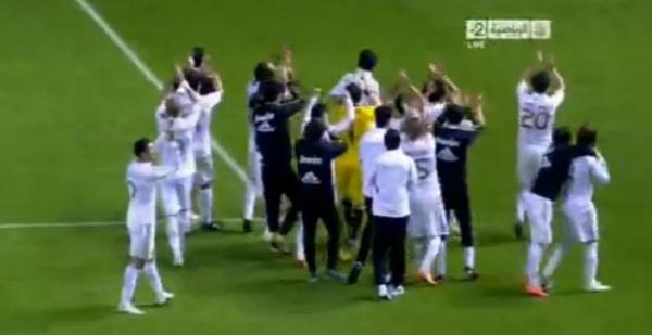 احتفالات لاعبي ريال مدريد بلقب الليغا 