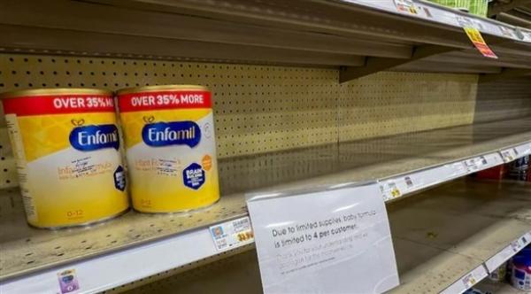 أمريكا تعاني من حالة نقص نادرة في حليب الأطفال