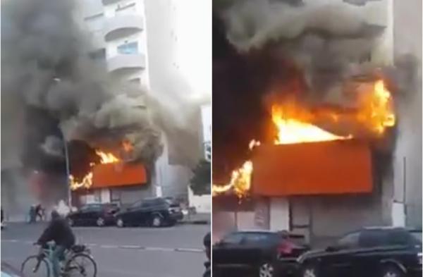 حريق مهول يندلع بالمركز التجاري أسيما الدار البيضاء