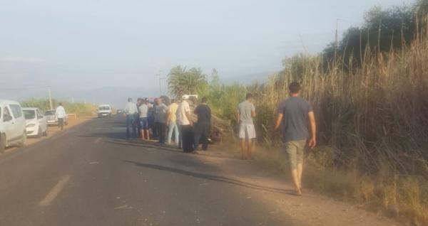 انقلاب سيارة عائلية يسفر عن اصابات متفاوة الخطورة واستنفار الوقاية المدنية