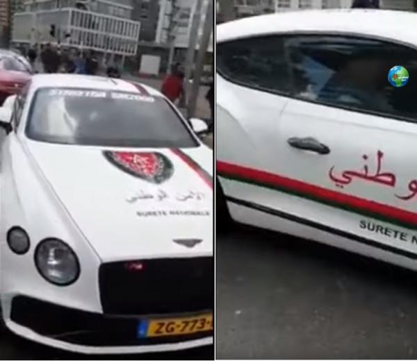 مغربي مقيم بهولندا يزين سيارته الفاخرة بشعار الأمن الوطني