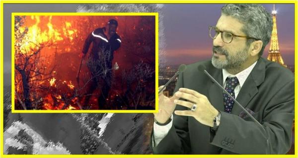 إعلامي وناشط سياسي جزائري يتهم "المخابرات المغربية" بالوقوف وراء الحرائق المنتشرة في غرب الجزائر (فيديو)