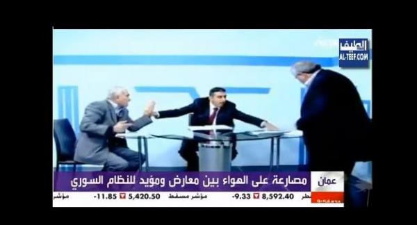 مصارعة على الهواء بين معارض ومؤيد لبشار