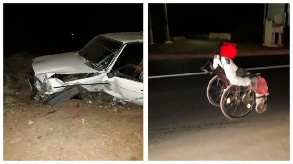 سائق سيارة أجرة يقوم بعمل بطولي لتفادي اصطدام رجل كان على كرسي متحرك !!