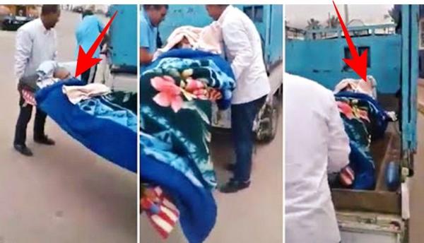 المغربي شحال ولا رخيص : مريض يتم نقله كـ" البضائع " على متن سيارة من نوع " هوندا " ( الفيديو )