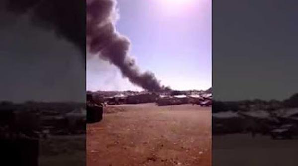 فيديو يظهر حجم الحريق المهول الذي شب في سوق الصالحين "سوق الكلب" في سلا