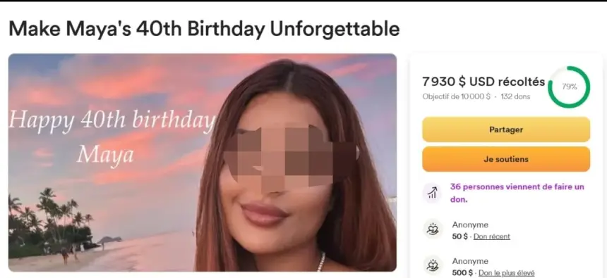 مؤثرة مغربية تطلق حملة إلكترونية لجمع ملايين السنتيمات قصد إقامة حفل عيد ميلادها الأربعين