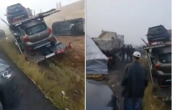 حادثة سير خطيرة بسبب الضباب بين مراكش وبنجرير