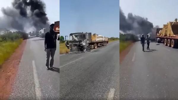 في حادث جديد...مسلحون يهاجمون شاحنات نقل بضائع غرب مالي والسفارة المغربية تدخل على الخط