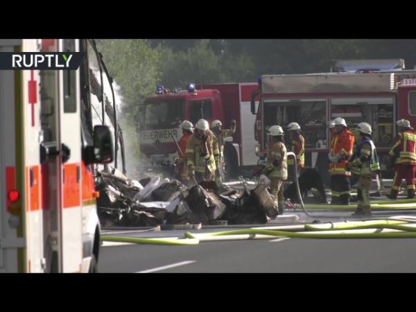 عشرات القتلى والجرحى بحريق حافلة سياح في ألمانيا