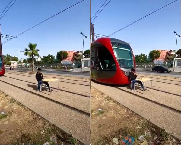 سلوك متهور من شاب كاد أن يتسبب في كارثة