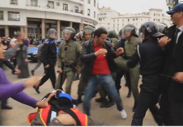 تدخل أمني يخلف إصابات في صفوف المعطلين المحتجين بالرباط