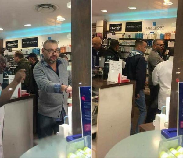 صورة جديدة للملك محمد السادس بصيدلية فرنسية تثير إعجاب الفايسبوكيين