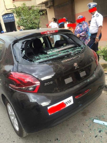 أمن بني ملال يتجاوب مع "زيرو كريساج" ويعتقل المشرمل الذي عربد في الشارع  وكسر 4 سيارات خفيفة