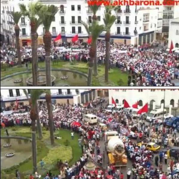 مسيرات \"نعم\" للدستور تغزو شوارع تطوان و تضيق الخناق على المعارضين 