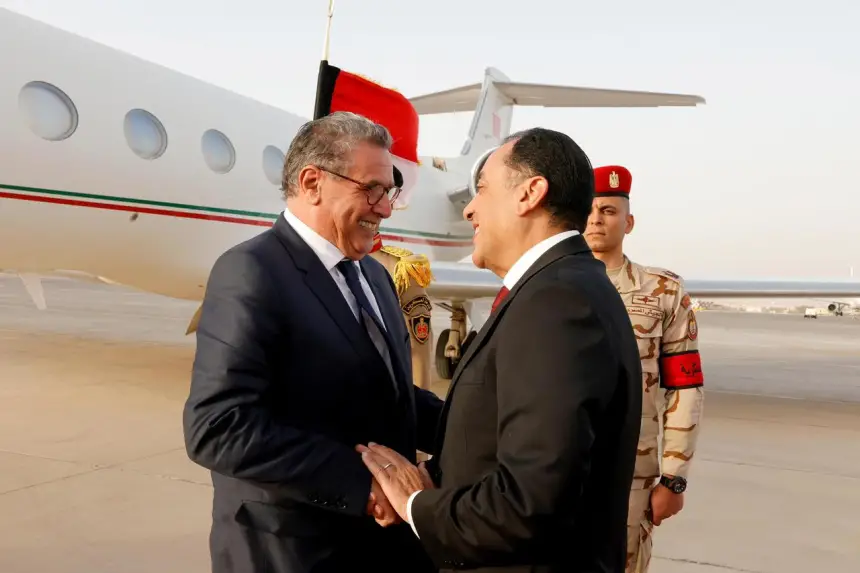 الدورة الأولى للجنة التنسيق والمتابعة المغربية - المصرية..  أخنوش يحل بالقاهرة على رأس وفد وزاري
