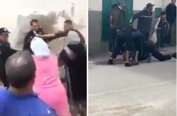 بالفيديو...رجل أمن بتطوان يقدم على تدخل بطولي لإنقاذ تلاميذ من "مشرمل" مسلح ويصاب بشكل بليغ