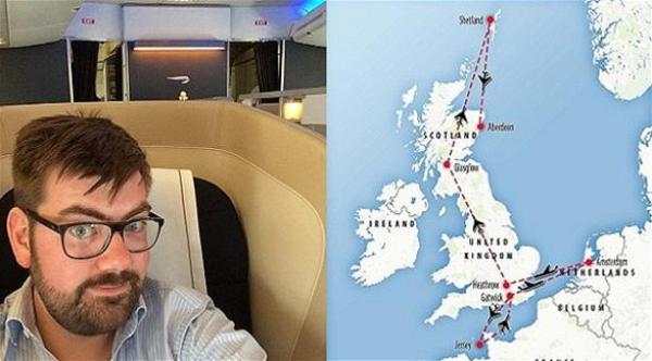 بريطاني يسافر بالمجان بين مدينتين عبر خمس مطارات