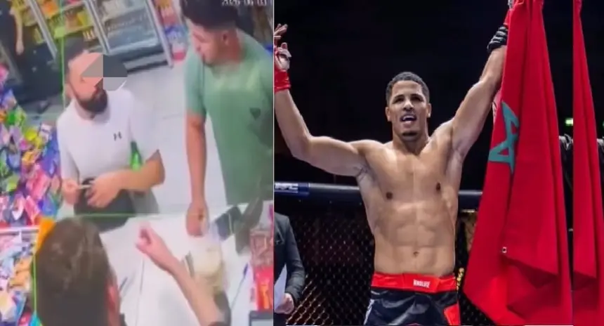 ملاكم مغربي يصفع شخصاً أساء للملك محمد السادس ببرشلونة ويثير تفاعلاً واسعاً