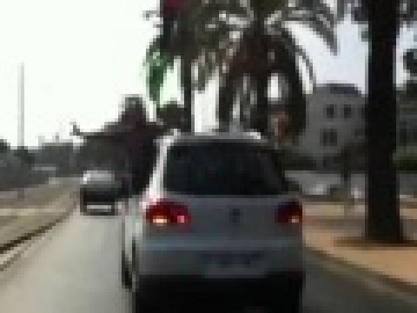 فرحة الليبيين بالرباط بمقتل القذافي 