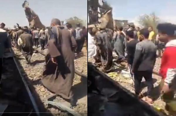 تصادم قطارين في سوهاج بصعيد مصر يوقع عشرات القتلى والجرحى