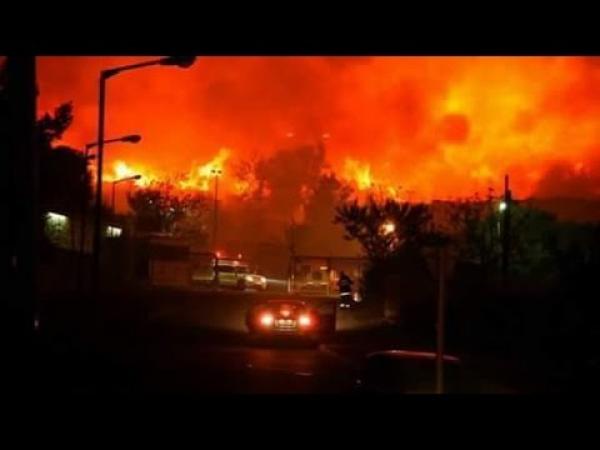 شاهد السبب الرئيسي وراء الحريق المهول الذي هز اسرائيل