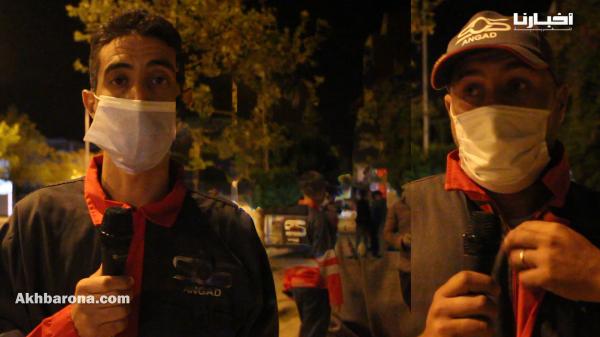 عمال النظافة بوجدة "كاعيين" بسبب خرق الشركة لدفتر التحملات