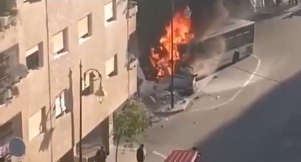 النيران تلتهم حافلة للنقل العمومي بتطوان