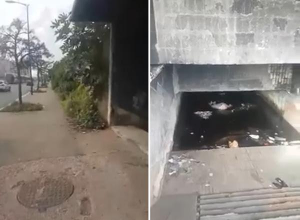 شاهد كيف توفيت مسنة غرقا في حفرة مائية بعمق 4 امتار بالشارع العام