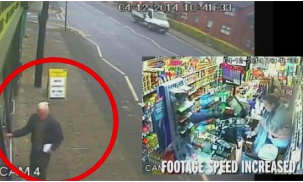 بالفيديو: مسنان بريطانيان يمنعان لصاً مسلحاً من الهرب