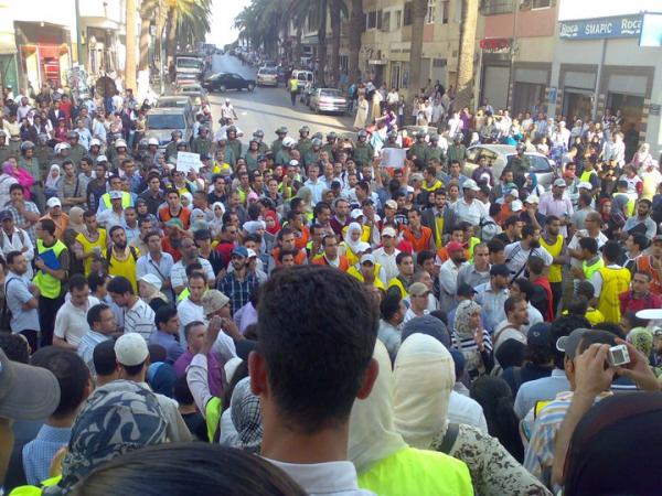 وتستمر احتجاجات معطلي محضر 20 يوليوز في الشهر الفضيل