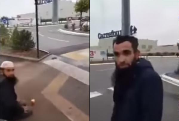 مغربي مقيم بالخارج يفضح شخصا يتسول أمام المحلات التجارية الكبرى مدعيا انه مسلم
