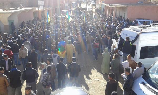 تنغير: الالاف يشيعون جثمان الطالب عمر خالق الى  مثواه الاخير بمسقط رأسه &quot;اكنيون&quot;