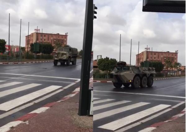 القوات المسلحة المغربية تنزل شوارع مراكش استعدادا لفرض حظر التجول